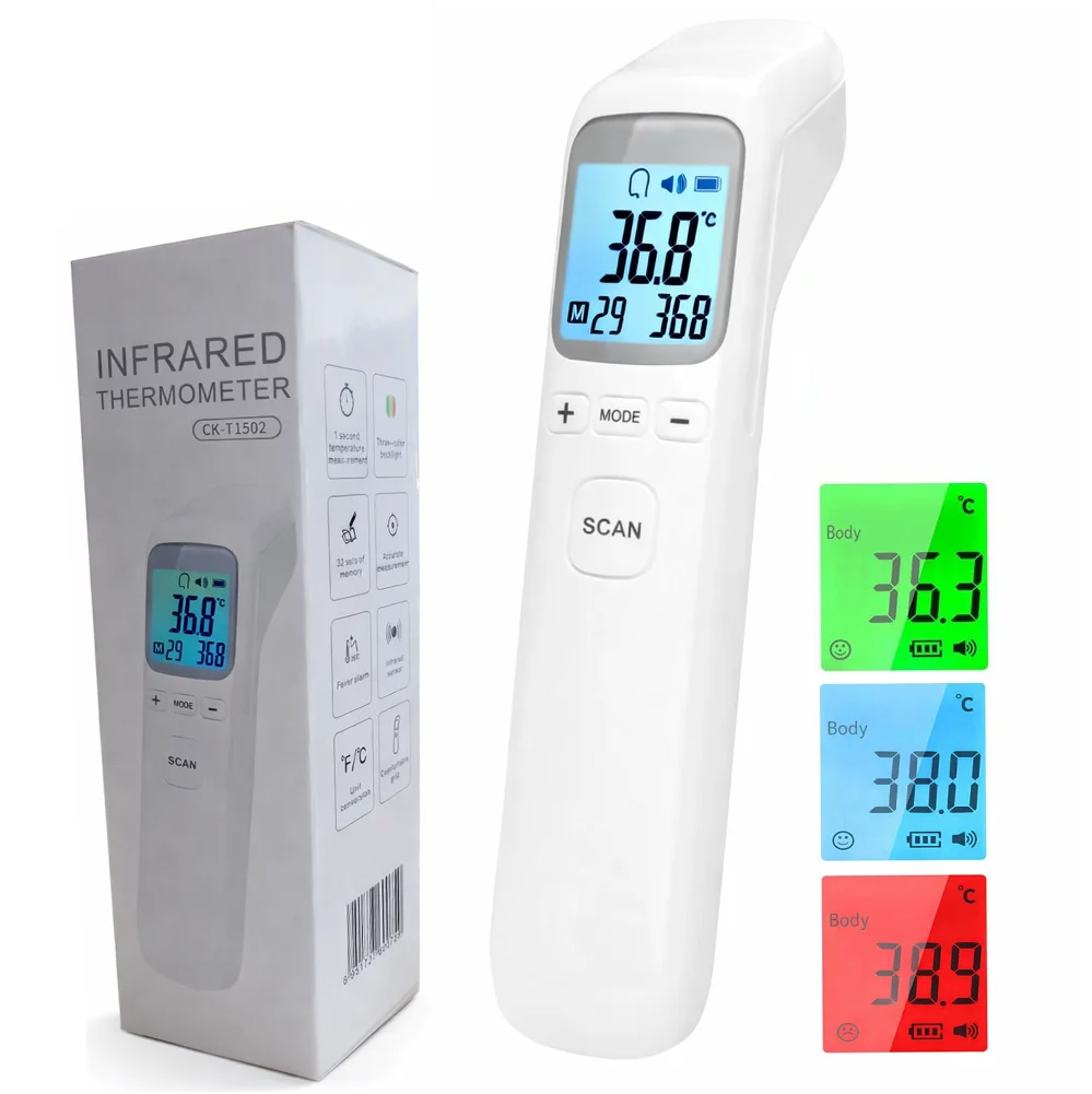 Termometru digital copii Teox Fara Contact Infrarosu 2 in 1 Frunte si Obiecte Alerta Color LCD (3) Termometru digital copii Teox Fara Contact