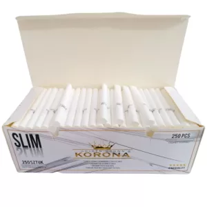 Filtre Tigari Slim Tuburi Injectat Tutun Korona Slim 250 buc