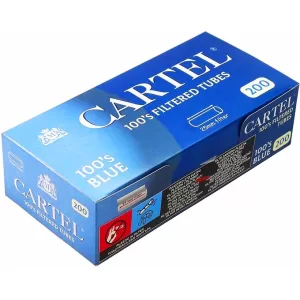 Tuburi Tigari filtru 25 mm injectat tutun Cartel Blue 100's 200 buc
