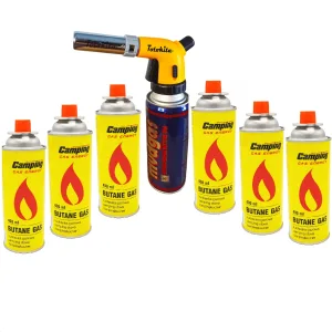 cap Arzator Set 6 Butelii Gaz 227g Totokita
