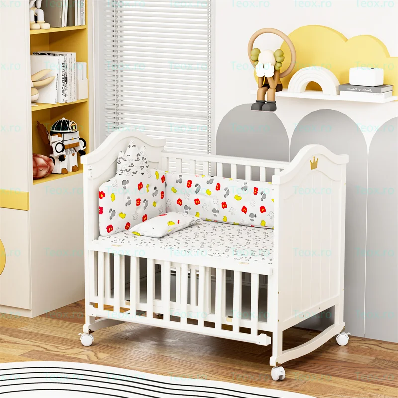 patut-bebe-lemn-alb-saltea-inclusa-complet-teox-4.webp Patut Bebe Lemn Alb Teox, Sistem 4-în-1
