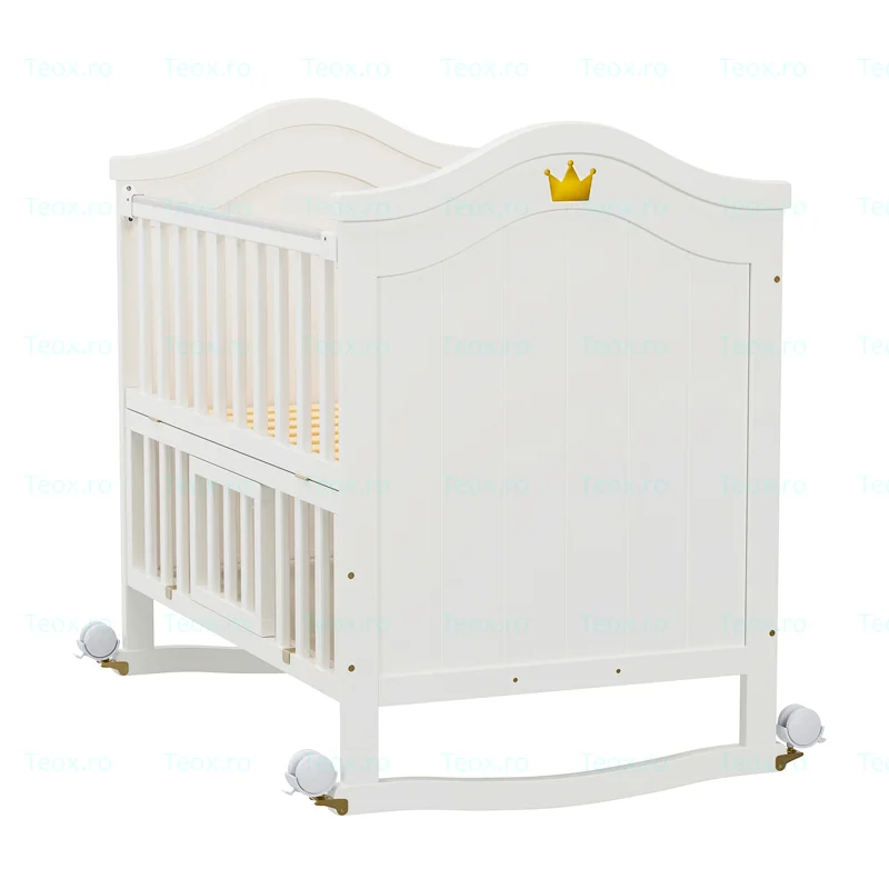 patut-bebe-lemn-alb-saltea-inclusa-complet-teox-6.webp Patut Bebe Lemn Alb Teox, Sistem 4-în-1
