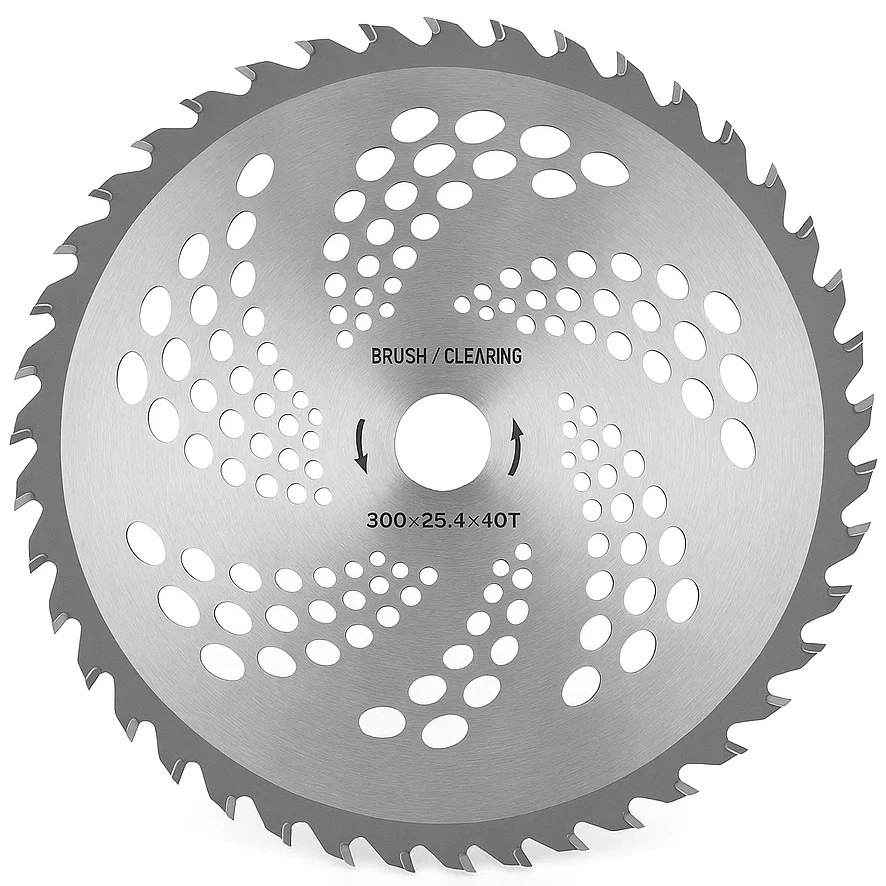 Disc Motocoasa 300 x 25.4 mm, 40 Dinti Vidia, circular, argintiu