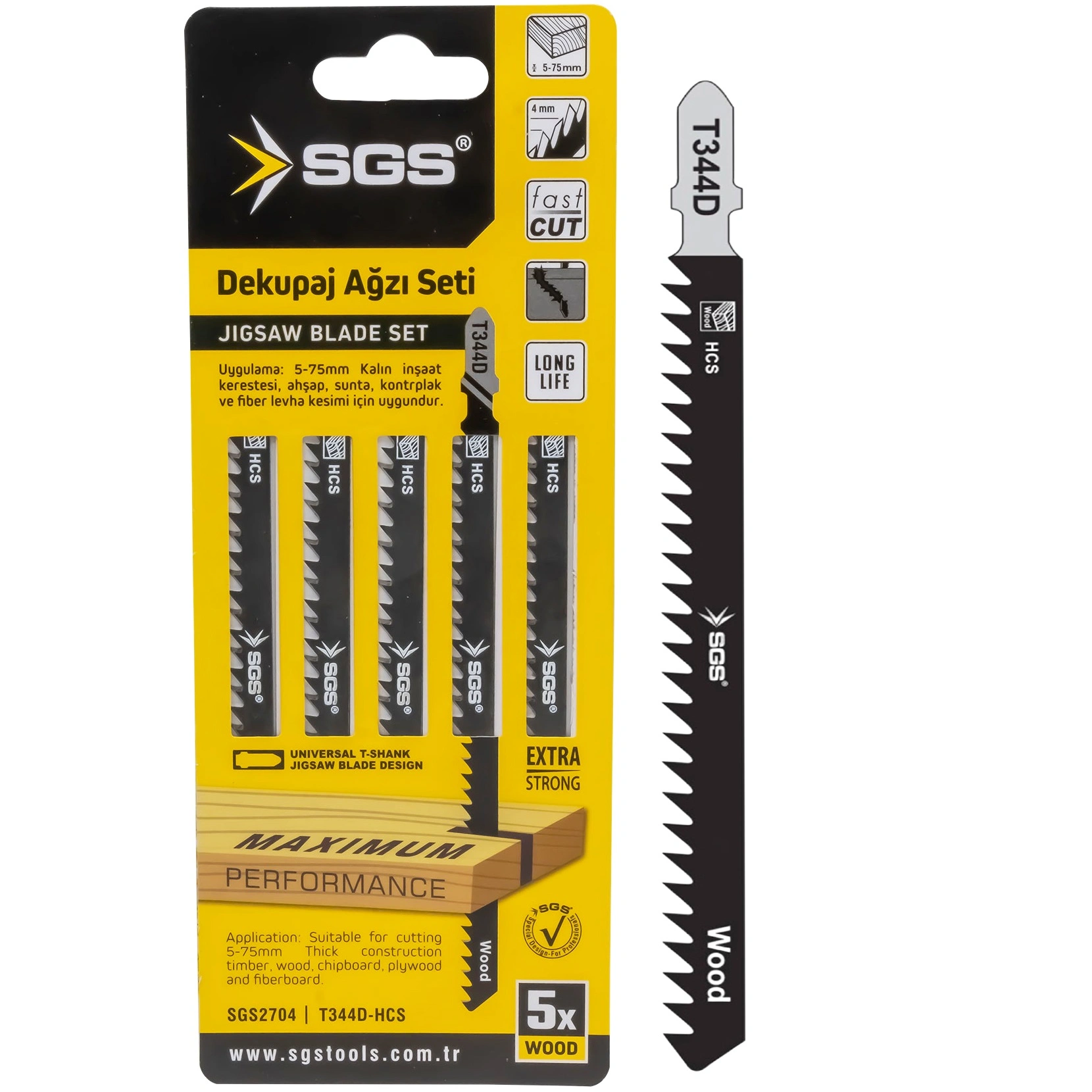 Panza Fierastrau Pendular 145 mm pentru Lemn, set 5 buc