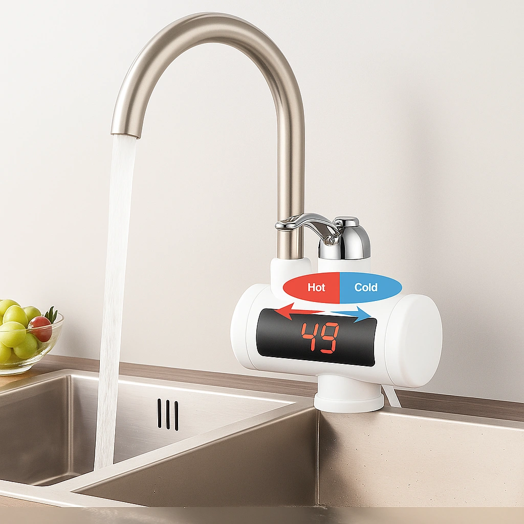 Robinet Electric Apa Calda, incalzire instant, 3 kW, afisaj LED (0.0) Robinet Electric Apa Calda, incalzire instant, 3 kW, afisaj LED
