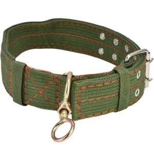 Zgarda Caini tip Curea, material Textil, culoare Verde
