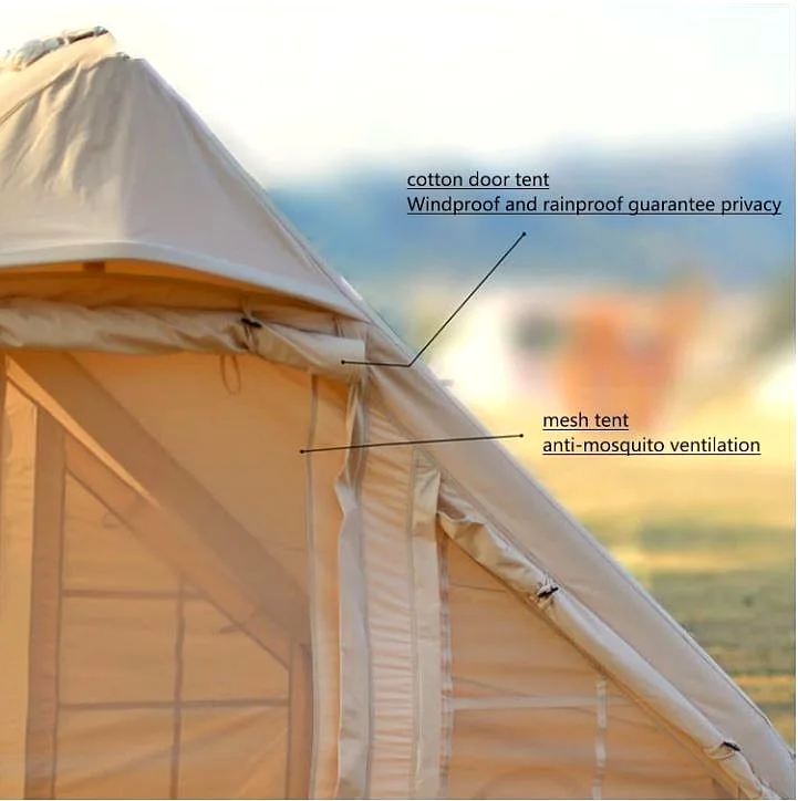 Cort gonflabil 4-6 persoane 6 mp 4 anotimpuri camping -galmpin-familie (14) Cort-gonflabil-4-6-persoane-6-mp-4-anotimpuri-camping-galmpin-familie-culoare bej, dimensiuni 3 x 2 m cu pompa inclusa usor de transportat