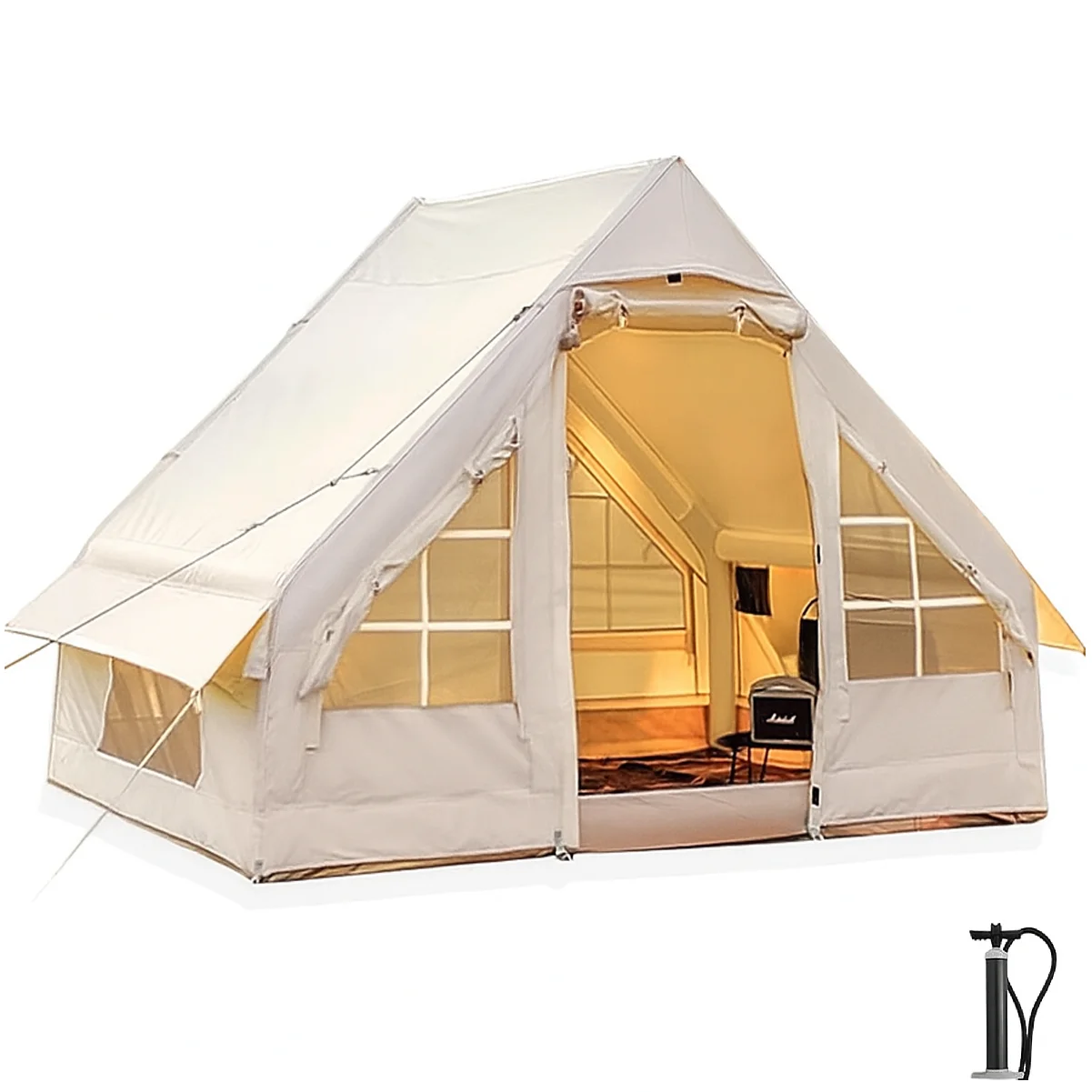 Cort gonflabil 4-6 persoane 6 mp 4 anotimpuri camping -galmping (2) Cort gonflabil