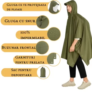 Pelerina ploaie poncho 3 in 1