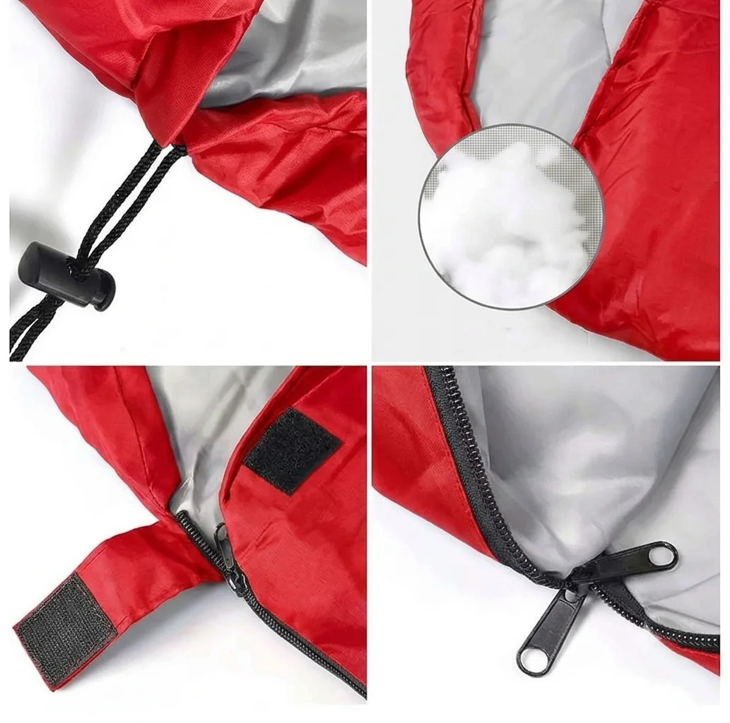 Sac de dormit 0 grade plapuma 4 sezoane camping drumetii 2400g rosu complet Totokita (1) Sac de dormit 0 grade