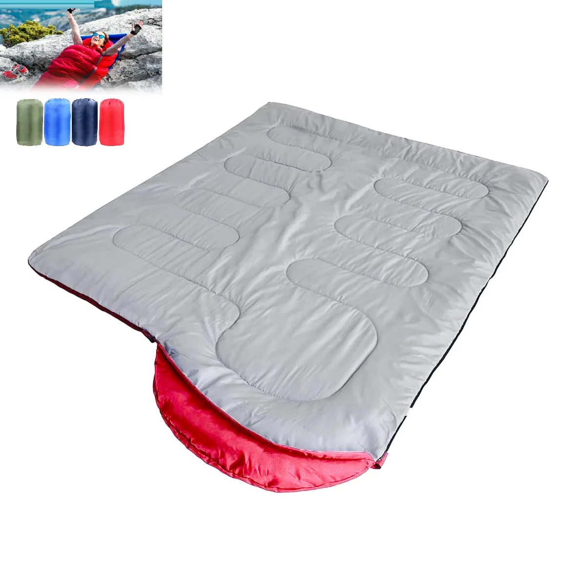 Sac de dormit rosu 4 sezoane Totokita camping (2) Sac-de-dormit-rosu-4-sezoane-Totokita-camping-2in-1 potivit pentru drumetii -munte-mare-fete-baieti-copii
