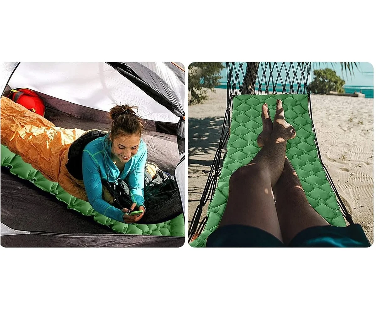 Saltea gonflabilă cu Pernă Ușoară, camping 190 x 60cm Verde Totokita (5) Saltea gonflabilă cu Pernă Ușoară, camping 190 x 60cm Verde Totokita