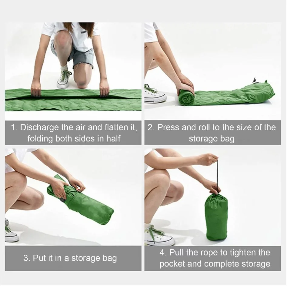 Saltea gonflabilă cu Pernă Ușoară, camping 190 x 60cm Verde Totokita (7) Saltea gonflabilă cu Pernă Ușoară, camping 190 x 60cm Verde Totokita
