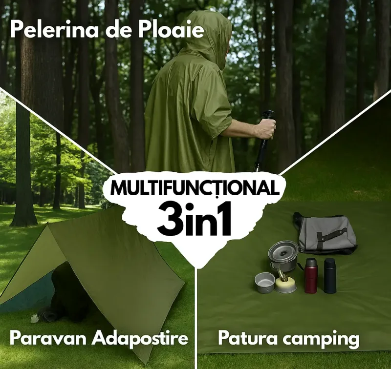 pelerina 3 in 1 ploaie verde Pelerina 3 in 1 ploaie verde