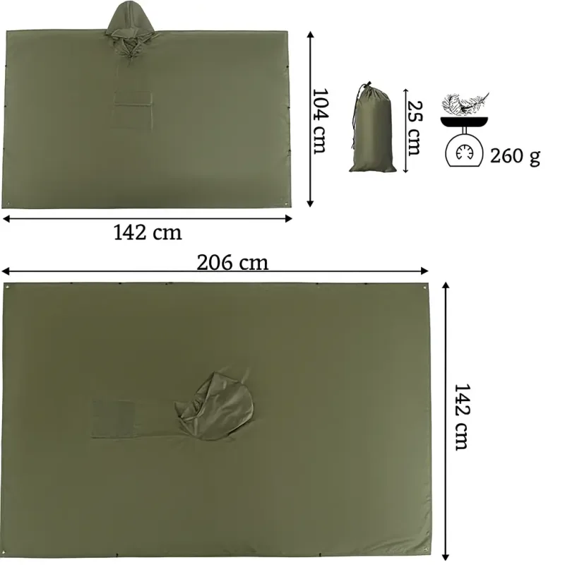 pelerina verde marime 3 in 1