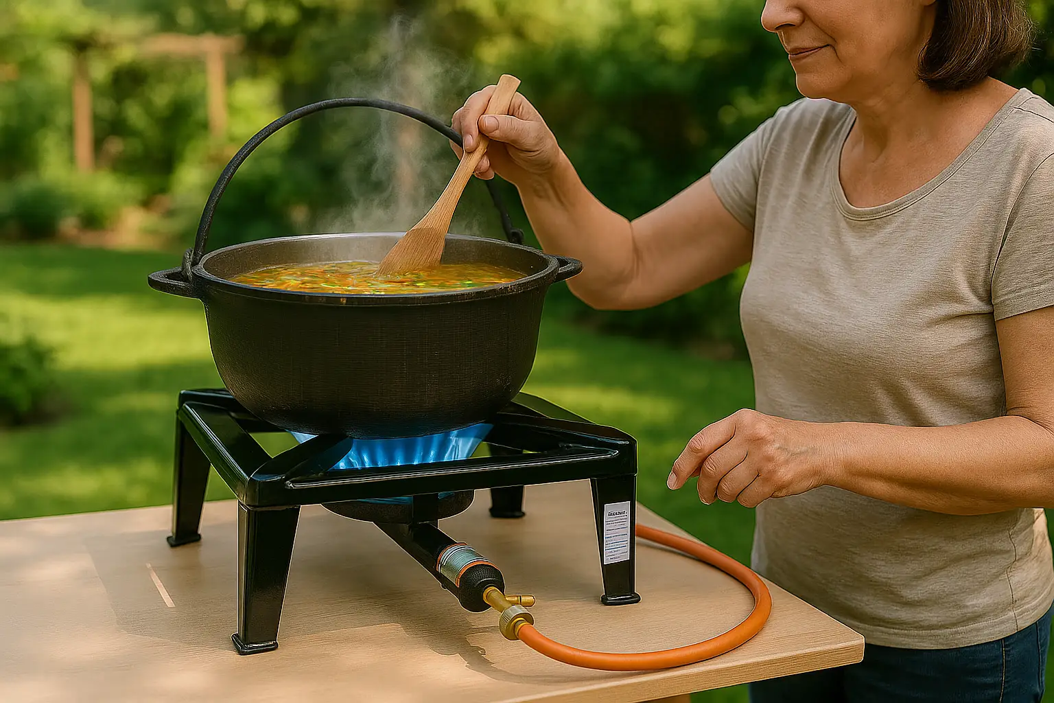 Pirostrie neagră din fontă – model camping
