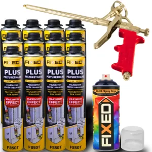 Set 14, Spuma Poliretanica + Pistol + Spray Curatare