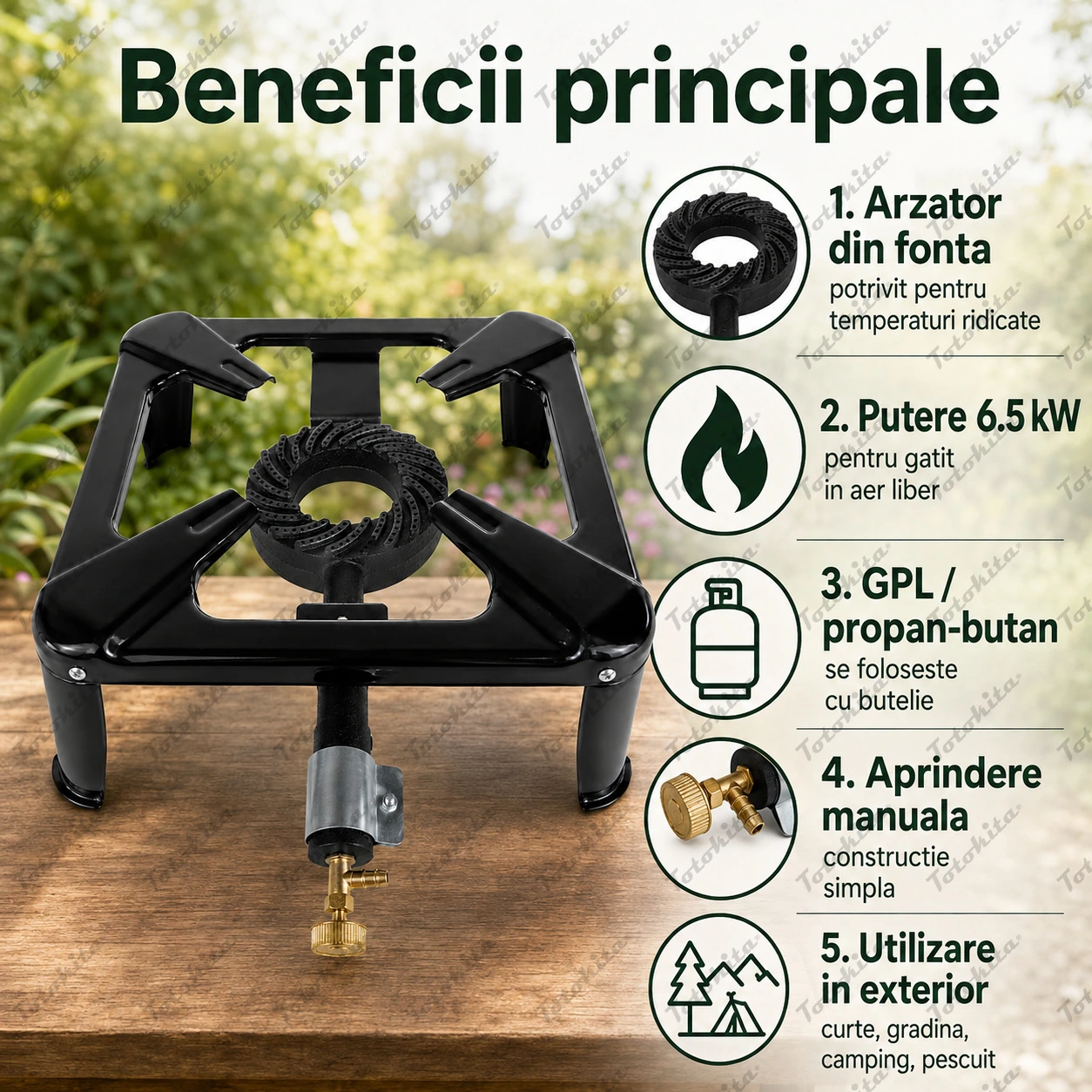 Pirostrie Gaz 40 cm de 6.5 kW
