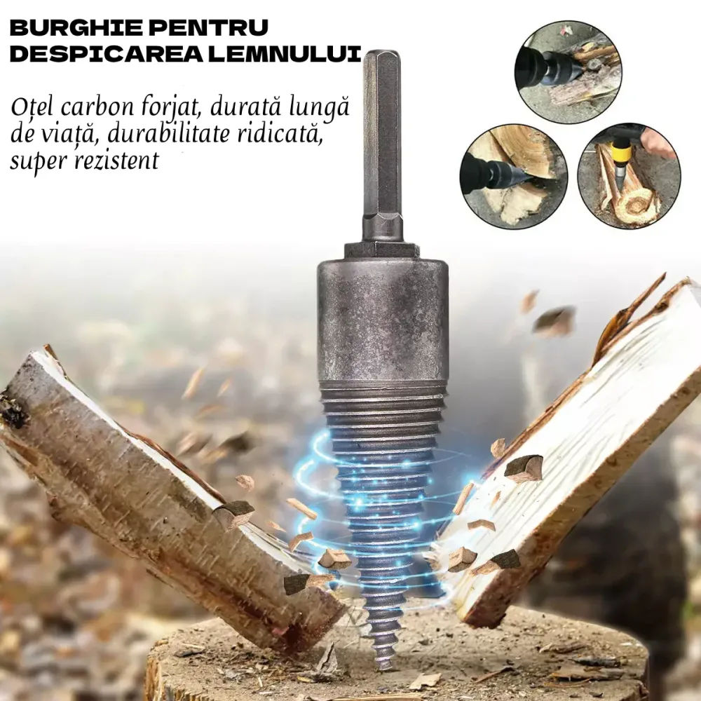 Despicator de lemn de 42mm pentru bormasina Despicator de lemn de 42mm pentru bormasina