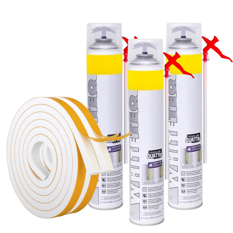 spuma poliuretanica 750ml rosu (3) set spuma poliuretanica 750ml cu pai rosu