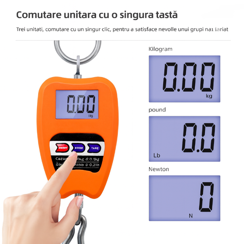 cantar electronic 200kg4 Cântar Electronic de Mână 200 kg