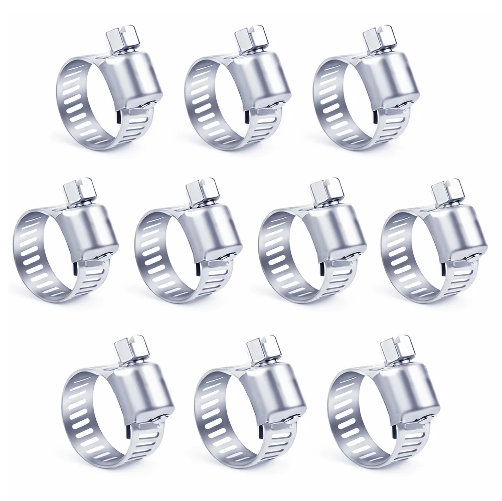 Coliere metalice 12, 20 mm, Set 10 bucăți, Oțel Zincat Premium, Rezistente la Coroziune Set 10 Coliere metalice 12-20 mm