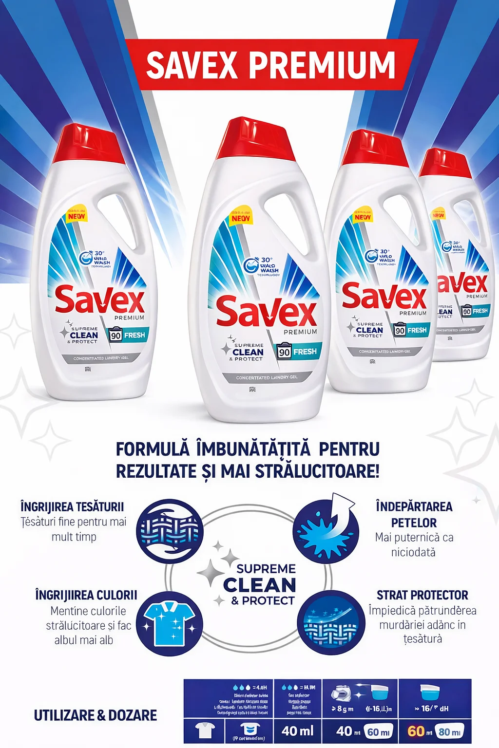 Detergent lichid Savex 90 spalari Premium Fresh 3.5l (3) Detergent lichid Savex 90 spalari Premium Fresh 3.5l pret