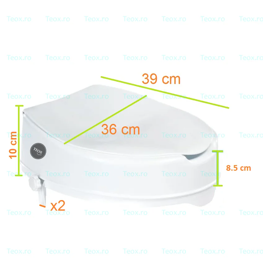 Inaltator WC cu Capac 10 cm Teox (4) Inaltator WC cu Capac 10 cm