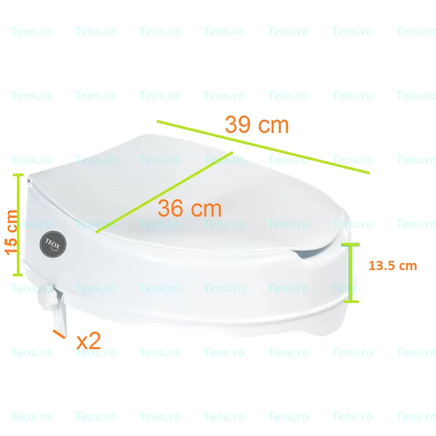 Inaltator WC cu Capac 15 cm Teox Model Profesional (1)