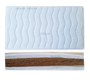 Saltea Patut Bebe Full Cocos 55 x 100 x 6 cm husa detasabila
