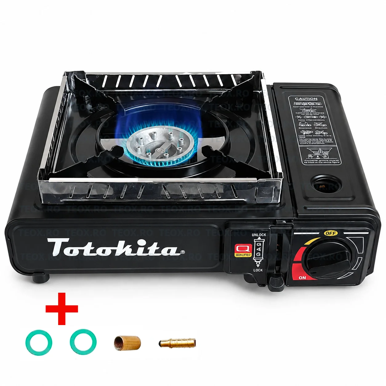 Aragaz Portabil Camping Totokita 2 aragaz camping totokita eficient alimentare duala 2.4kw inox