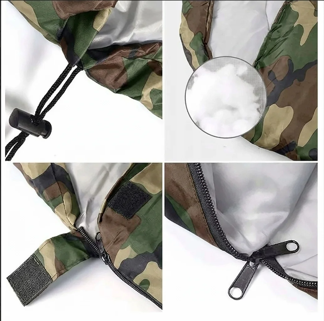 Sac de dormit 2 in 1 camuflaj militar 1300g patura camping Totokita (5) Sac de dormit 2 in 1 camuflaj militar 1300g patura camping Totokita