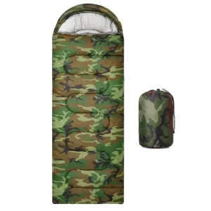 Sac de dormit 2 in 1 camuflaj militar 1300g patura camping Totokita