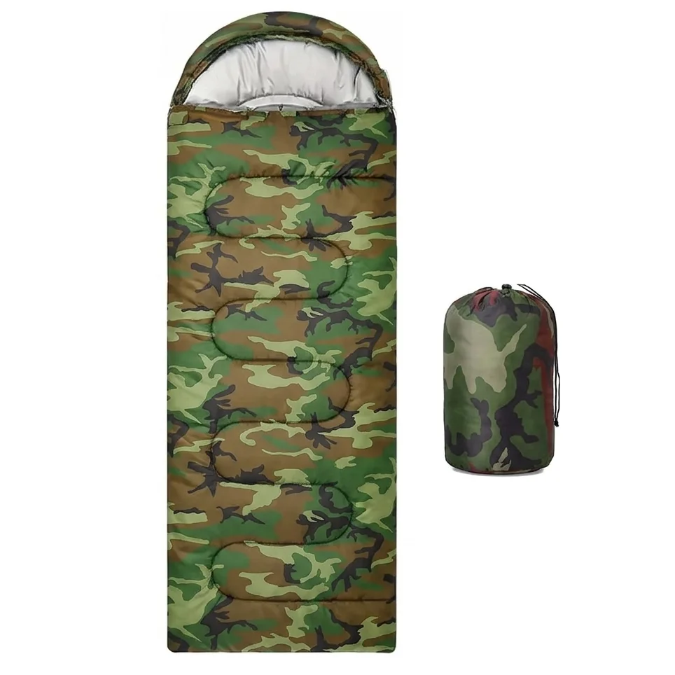 Sac de dormit 2 in 1 camuflaj militar 1300g patura camping Totokita (6) Sac de dormit 2 in 1 camuflaj militar 1300g patura camping Totokita