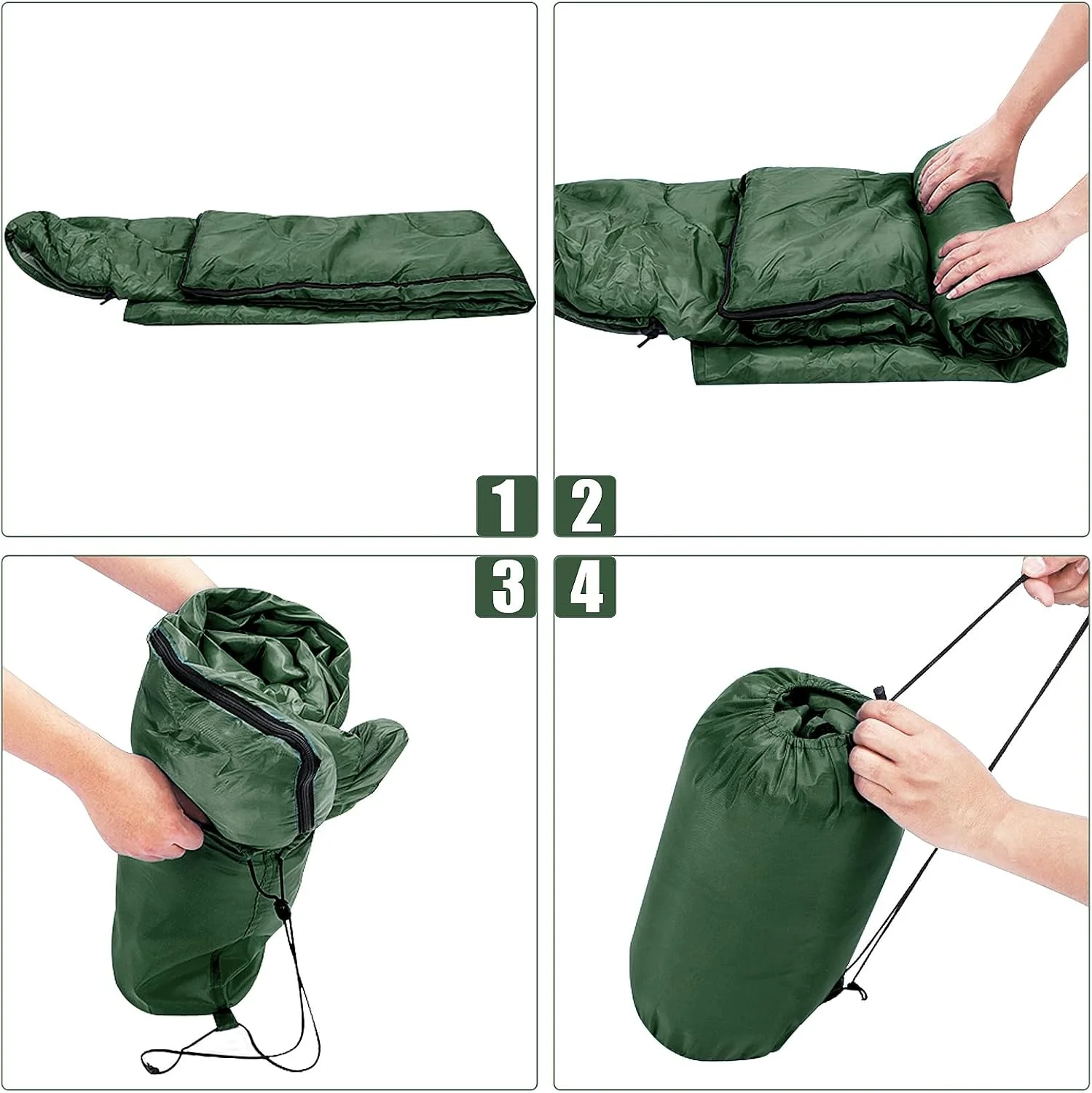 Sac de dormit 3 anotimpuri verde 1300g patura 2 in 1 camping outdoor Totokita (1) Sac de dormit 3 anotimpuri verde 1300g patura 2 in 1 camping