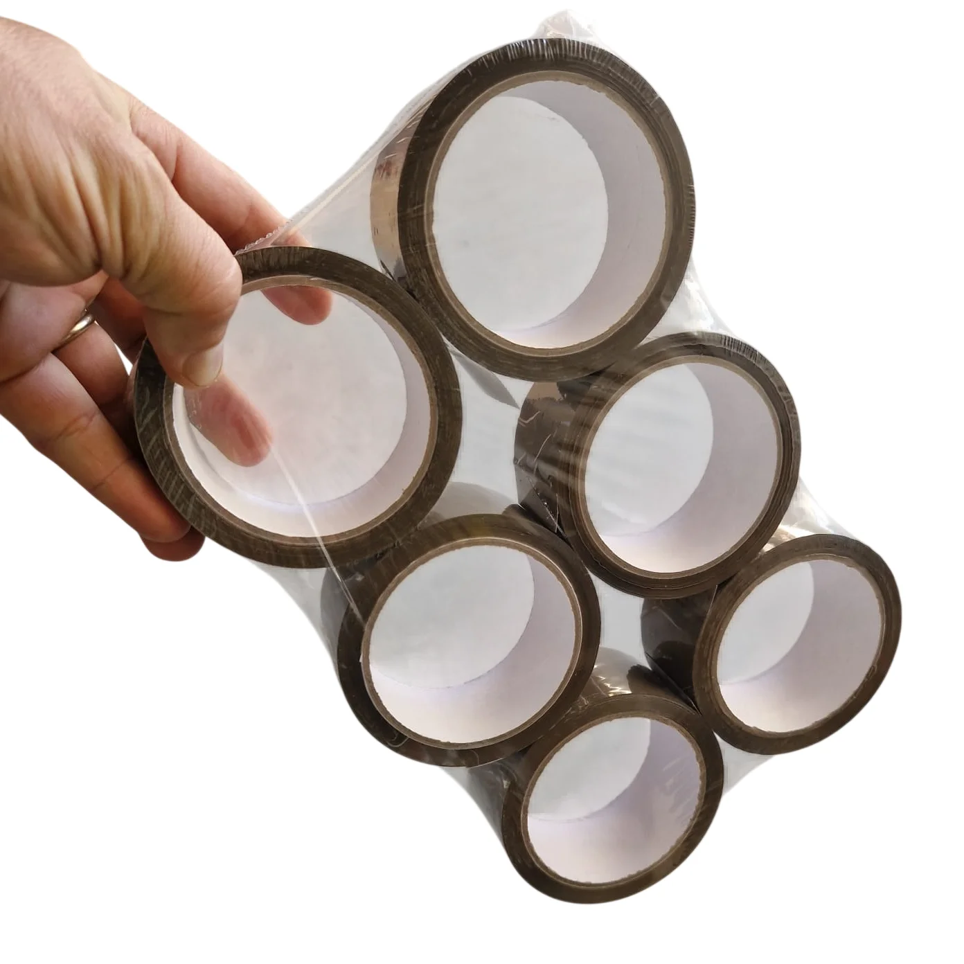 Banda adeziva maro 66m x 48mm acrilica ambalare cutii (2) Banda adeziva maro 66m x 48mm