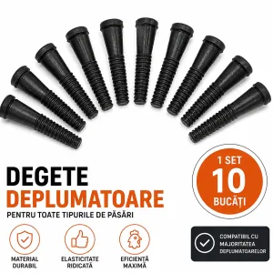Deget deplumator pasari 9cm set 10 buc 50 cm si 60 cm
