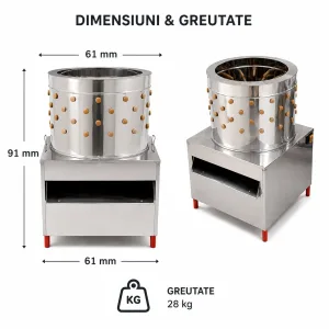 Deplumator pasari inox