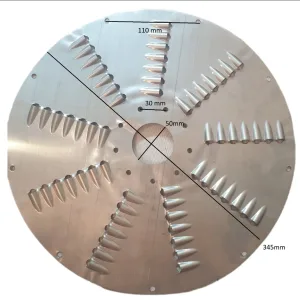 Disc razatoare inox rotunda fara suport 345mm ax 50mm
