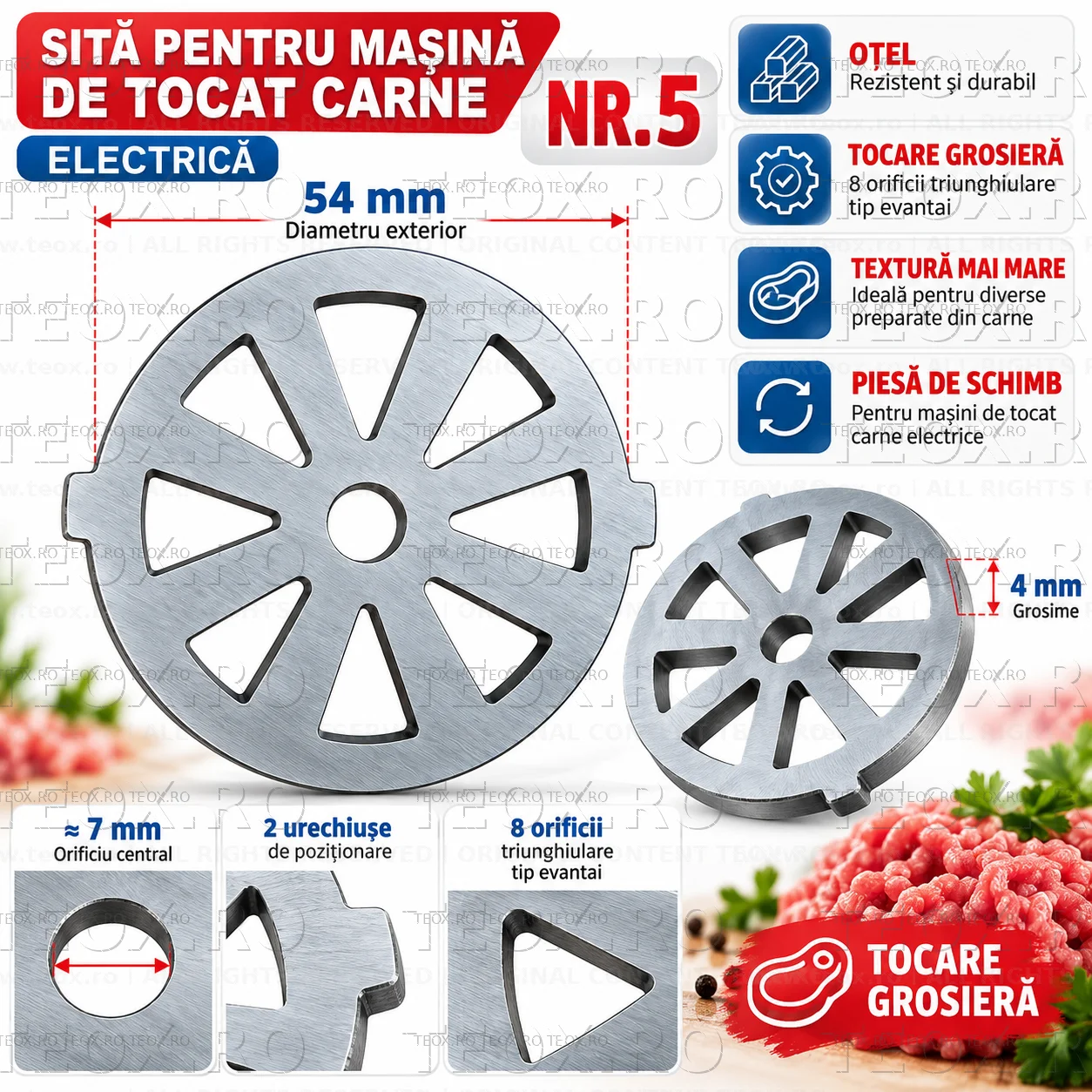Sita masina electrica carne evantai Sita masina electrica tocat carne tip evantai